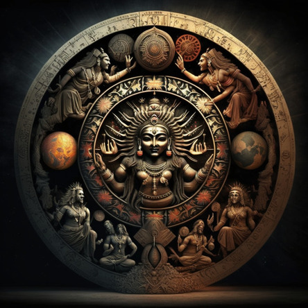 The navagraha are nine heavenly bodies and deities that influence human life on Earth